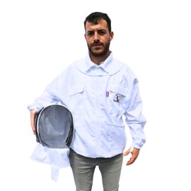 Best Bee Beekeeping Beekeeping Made of Thick Fabric and High-Quality Cotton, with Durable Zip, Removable Hood, Tool Pockets - Beekeeping Jacket XXL