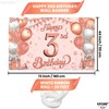 KatchOn, Rose Gold Happy 3rd Birthday Banner - Xtralarge, 72x44