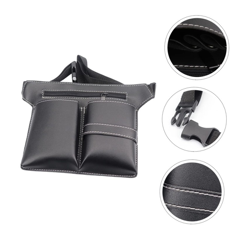 Healvian Hairdressing Waist Bag Organizer for Stylists Pu Tool Holder