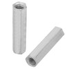 Long Nuts 2 Pcs Zinc Plated Steel M10 x 60mm