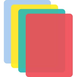 Flexible Plastic Cutting Board Mats Set of 4, Made in the USA Colored Mats, BPA Free, 11.5” x 15” by Chop Chop