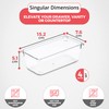 Amtido 4 Pack Drawer Organisers - Sturdy Clear Plastic -