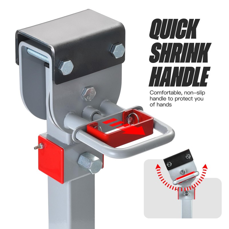 2-Pack Heavy-Duty Trailer Tongue Jack & RV Jack - Carbon