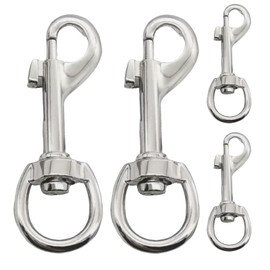 4PCS Snap Hooks, Heavy Duty Trigger Clips with 360° Swivel Lobster Clasp Zinc Alloy, Dog Lead Clip for Leashes, Camping, Keyring, DIY Crafts, Harnesses, Bags, Cat Hammocks and Outdoor Gear