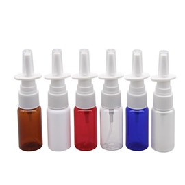 Feilguee 6 PCS 15ml(0.51oz) Plastic Nasal Bottles Portable Empty Refillable Fine Mist Atomizers Mist Nasal Spray Bottles Sprayer Jar Pot Container for Perfumes Essential Oils Saline Water Applications