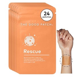 The Good Patch The Good Patch Rescue After Party Patch, Natural Patch with DHM, Vitamin B1, Green Tea, Plant Powered Wearable Wellness, Bounce Back After a Night Out (24 Total Patches)