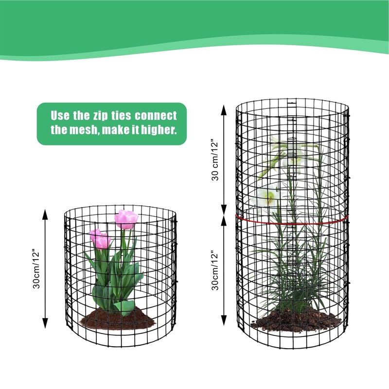 Eunika 18 Pcs Round Plant Protector from Animals, 6 Pack