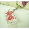 Clear Mahjong Pie (Large) Key Chain [Red Opping]