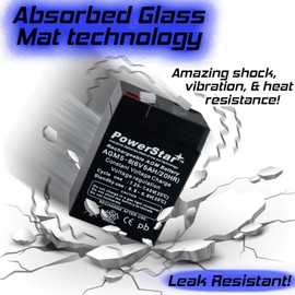 PowerStar 6V 5AH Replament for 6V 4AH (SBS640) Maintenance-Free Sealed(SLA) Battery Power