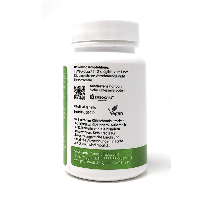 woscha Rei-Shi Mushrooms 90 Embo Caps (31 g) (Vegan)