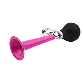 Bicycle Horn Bike Bicycle Bell Loud Vintage Classic Retro Bugle Shaped Hooter Cycling 5 Colors Pink