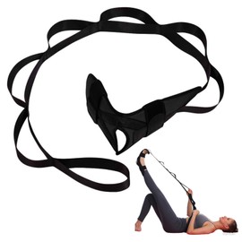 Yoga Stretching Strap, Gepolsterter Fuß- & Wadenstrecker, Yogagurte Faszienstrecker, Hochelastischer Gymnastik-Gur mit Spanngurten, Dehnungsband mit 7 Schleifen, Verstellbarer Dehnriemen für Training