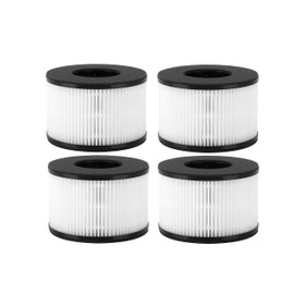 CPGSY BS-03 True HEPA Replacement Filter Compatible for PARTU BS-03 and Slevoo BS-03 HEPA Air Purifiers with 3-in-1 Filtration System, Part U, Part X, 4 Pack