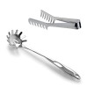 HornTide Stainless Steel Pasta Server Set 1x 8-inch Serving Tongs