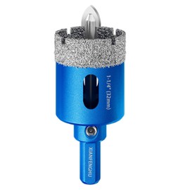 1-1/4"(32mm) Diamond Dry Hole Saw Bit with Pilot Drill Bit 1PCS Diamond Tip Tile Hole Saw with Guiding Bit Easy Drilling for Ceramic Tile Granite Marble Glass Quartz and Stone Bottles