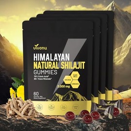 Pure Himalayan Shilajit Gummies, micronutrient Supplement, Himalayan Premium Ingredient with Shilajit - Ashwagandha, Gokshura, Fulvic Acid & 85+ Trace Minerals I for Men, Women I Non-GMO (240 Gummy)