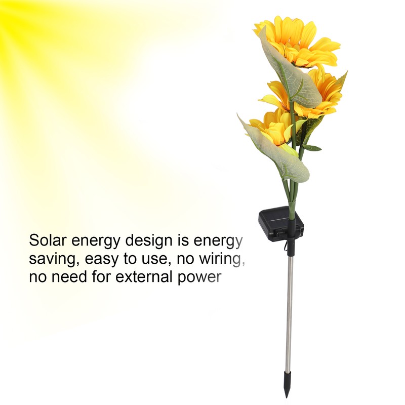 Solar Sunflower Lights Automatic Energy Saving IP65 Waterproof LED Charging