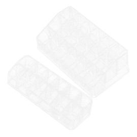 GALPADA Soporte Organizador para Lápices Labiales y Maquillaje Transparente, 2 Piezas 12 y 18 Compartimentos, Caja de Acrílico para Escritorio y Tocador, Estante para Brillo de Labios