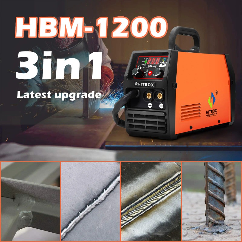 HITBOX HBM1200 MIG Inverter Welder Machine +CO2 Gas Regulatormodel number: