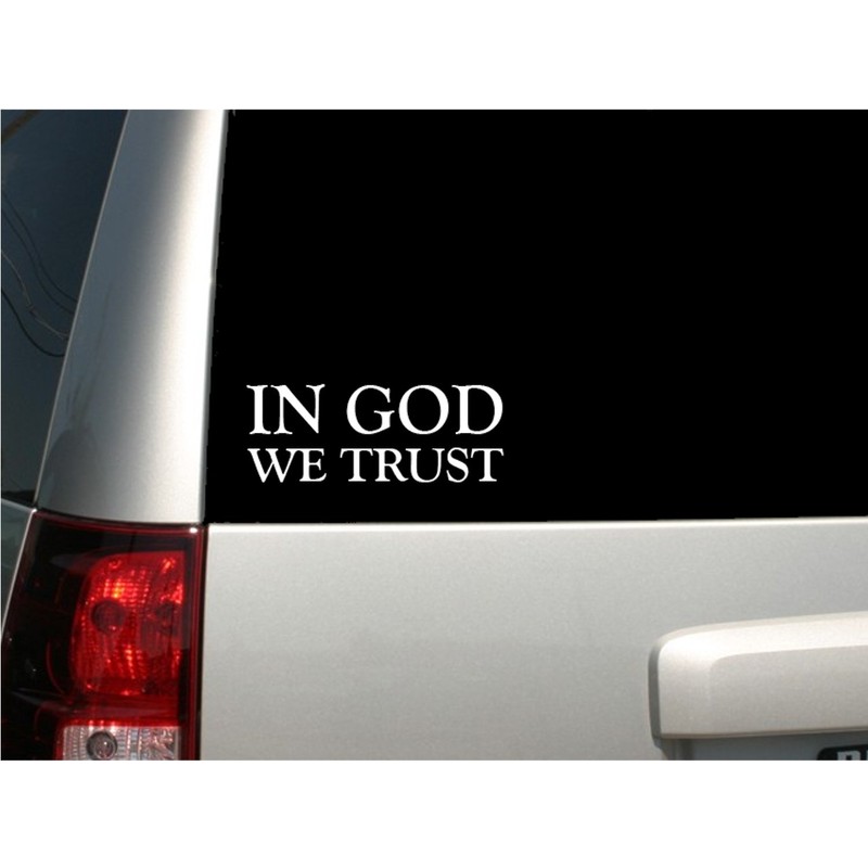 Appalachian Decals - 6" White Vinyl"in GOD WE Trust" Decal