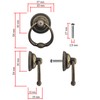 Fuxxer® 4 x Antique Drawer Handles Ring Eyelets Iron Handles