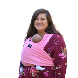 Baby Wrap Carrier Soft, Stretchy, Cotton Baby Wrap, Baby Sling, Nursing Cover Up for use with Newborn-Toddler: Evenly distributes Weight for More Comfortable Carrying (Pink)