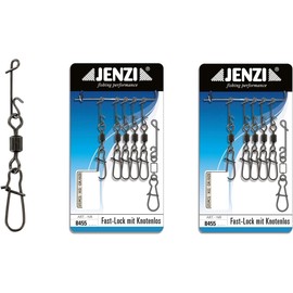 blntackle76 Set: 2 Packs (10 Swivel Carabiners) Knotless Connector with Swivel Burnished 14, 20 & 24 kg by Jenzi + Free Petri Sticker (24 kg)