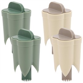 4 PCS Pepper Corer, Upgrade 2 in 1 Pepper Seed Corer Remover Tool Bell Pepper Cutter, Beige Green