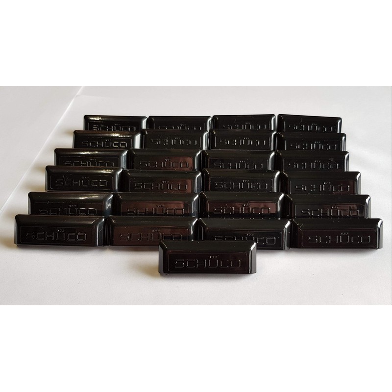 SCHÜCO - Water Slot Caps, Black, Pack of 25