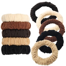Youxuan No Damage Soft Polyester Hair Ties, No Tug Scrunchies Hair Bands with Strong Elasticity