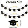 Graduation Decorations Class of 2025 Black Grad Banner Glitter Pre-strung