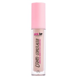 PINK UP | Liquid Concealer | Corrige imperfecciones con cobertura ligera y sin cuartearse | Acabado natural de larga duración | Corrector de ojeras | Contorno maquillaje | Soft Beige| Modelo 202