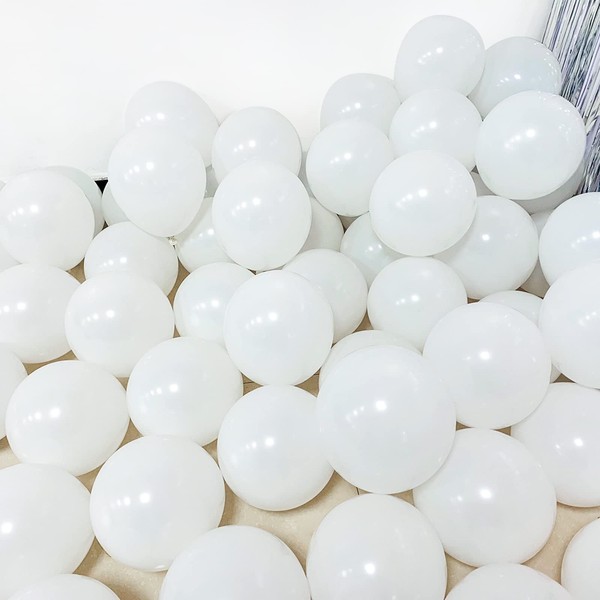 White Mini Latex Balloons 100 Pack 5 inch Pastel White