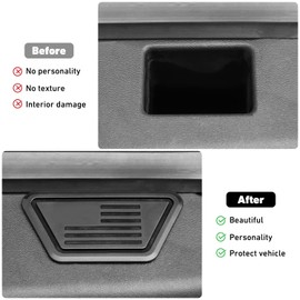 Linskip for RAM Bed Rail Covers Compatible with 2019 2020 2021 2022 2023 2024 Dodge RAM 1500 2500 Accessories, Stake Pocket Covers, RAM 1500 Accessories(Flag,Black)