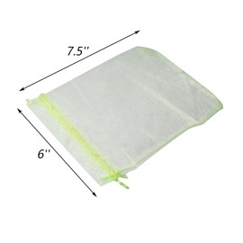 UTALIND 50pcs Organza Mesh Bags Jewelry Pouches, Green Drawstring Organza Pouch for Weddings, 7.5x6.0inch