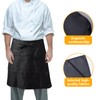 NiceLand Black Waist Apron 2 Pieces Pre-Tie Apron with 2