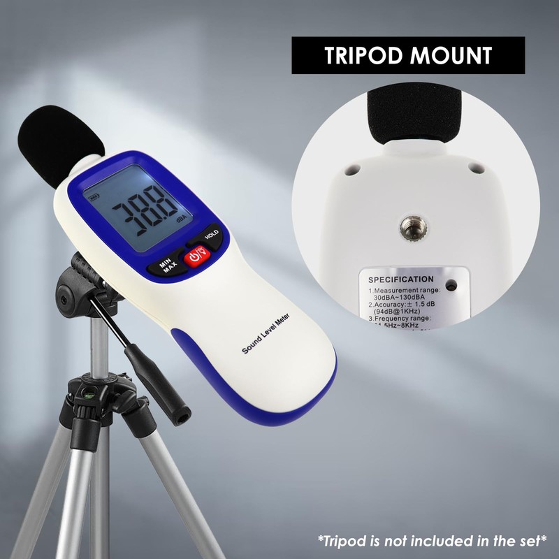 Wireless Decibel Meter, Bluetooth Sound Level Meter with App Data