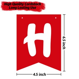 Happy Birthday Banner Red Black and Yellow Birthdays Sign for Boy Girls Birthday Party Decorations