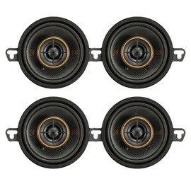 KICKER 3.5" 100 Watt Peak Power 4-Ohm 2-Way Thin-Mount Car Audio Speakers (Qty 4)