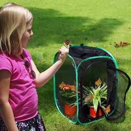 RESTCLOUD Insect and Butterfly Habitat Cage Terrarium Pop-up 23.6 Inches Tall