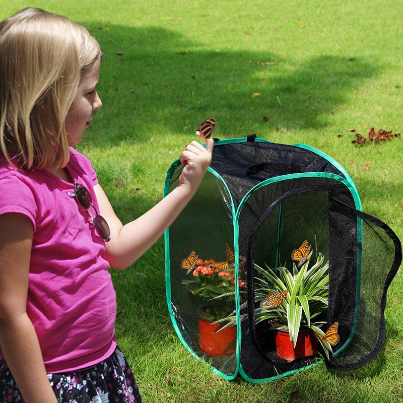 RESTCLOUD Insect and Butterfly Habitat Cage Terrarium Pop-up 23.6 Inches