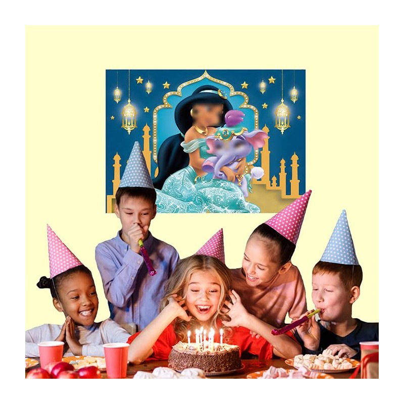 RZDQZY Princess Jasmine Photo Backdrop - Pink Fabric, Medium/Large Size,