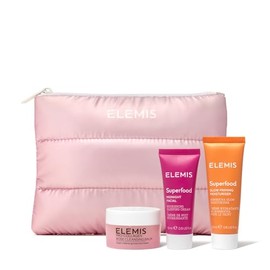 ELEMIS Way to Glow Kit exclusivo para el cuidado de la piel (valor de $70) - Set de viaje con bálsamo limpiador de rosas de tamaño de viaje, hidratante de imprimación brillante y facial de medianoche, nutre e ilumina la piel todo el día