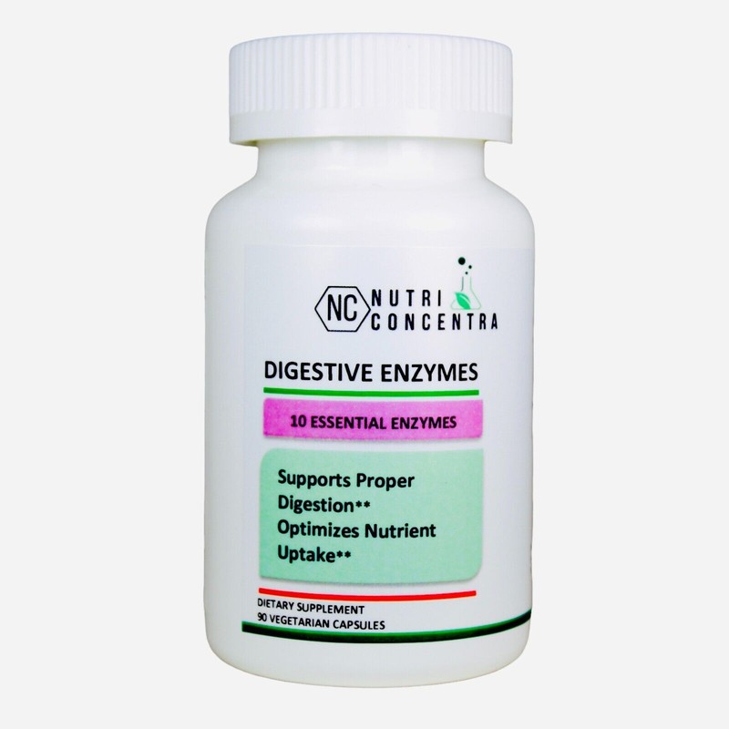 NutriConcentra Protease, Maltase, Invertase, Papain, Bromelain, Better Breaking Down Food.