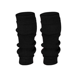 ANZEE Leg Warmers for Kids Stay Warm and Stylish, Kids's Knitted Ankle Warmers 80s Party Dance Sports Yoga Accessories & Ice Skating (Black.)