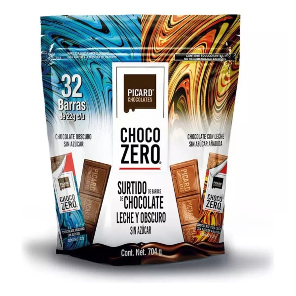 Picard 2 Pack Choco Zero Sin Azúcar 32 Pz Chocolate Picard 1408g