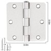 18 Pack Satin Nickel 3.5 Inch x 3.5" 1/4" Radius