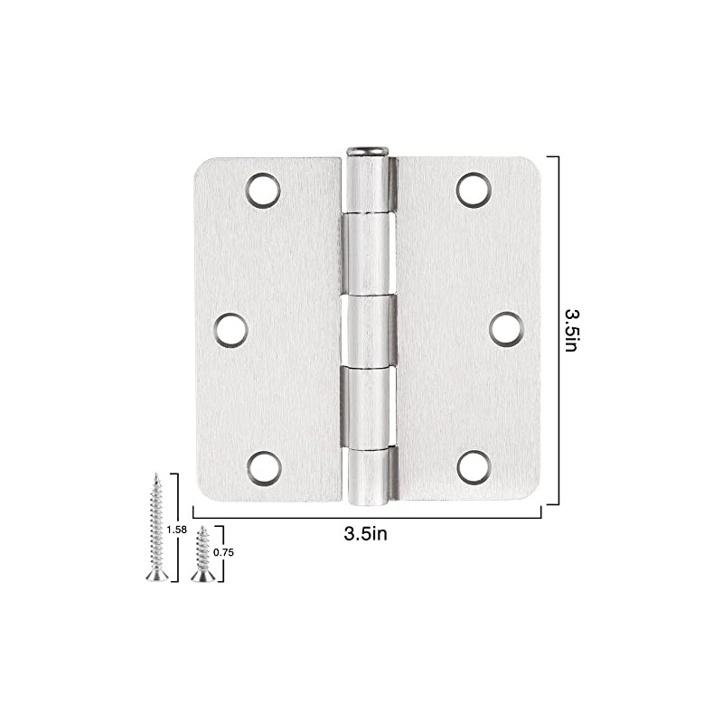 18 Pack Satin Nickel 3.5 Inch x 3.5" 1/4" Radius