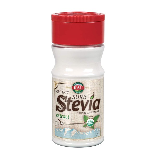 KAL Organic Sure Stevia Extract Powder, 1.3 OZ. | Best-Tasting, Zero Calorie, Low Glycemic | 690 Servings