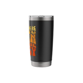 I Work Out To Burn Off The Crazy. Funny Funky Retro Gym Gear Stainless Steel Insulated Tumbler
